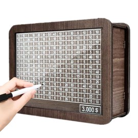 Cash Vault Wooden Savings Box,Piggy Bank for Adults Kids,3D Puzzle Coin Bank with Counting Target,Timber Savings Goals for Boys Grils Money Box (3000 Dollar)