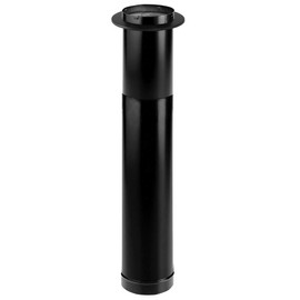 DuraVent 6DBK-TL DuraBlack Single Wall Telescoping Black Finishing Stove Pipe to Vent Smoke & Exhaust, 48 to 64 Inches Long x 6 Inch Diameter