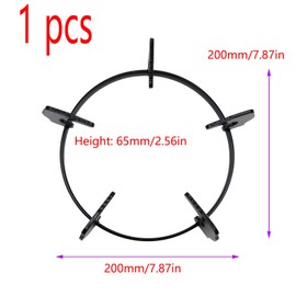 Risbay Cast Iron Gas Stove Wok Rack,7.87Inch Wok Support Ring Brackets,Milk Pot Wok Support Holder,Black