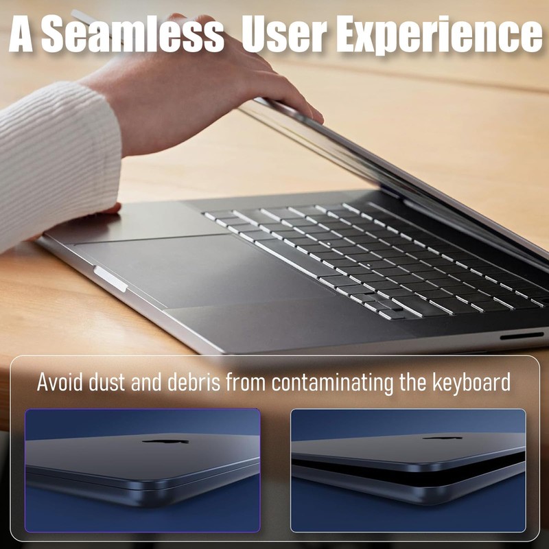 Bestac Ultra Thin Clear Keyboard Cover, Compatible with 2021-2025 M1/M2/M3/M4/M5