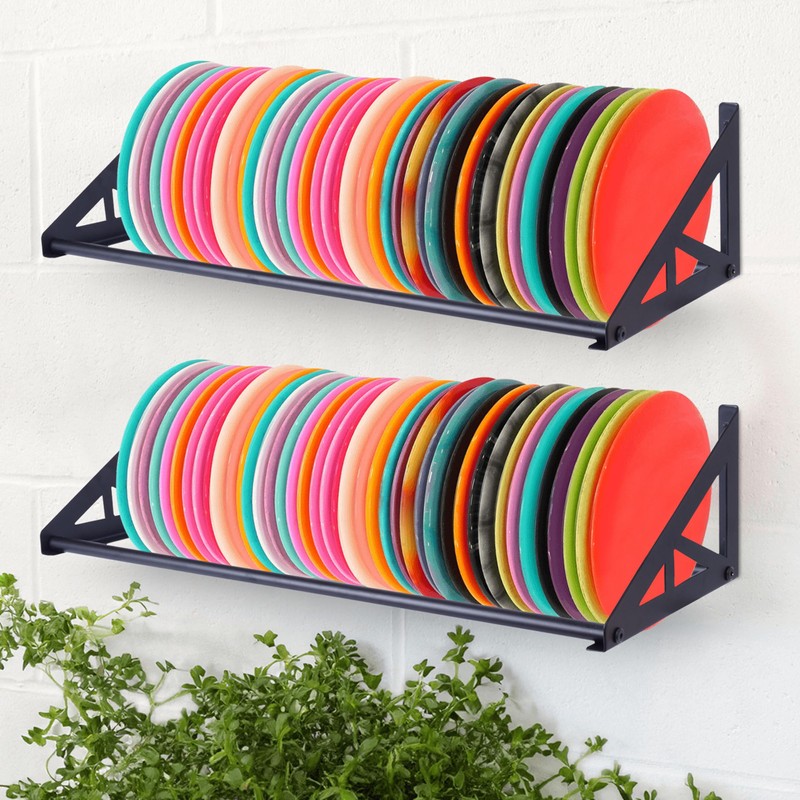 DECORDEEP 2 Pcs Disc Golf Rack Wall Mount, Disc Golf