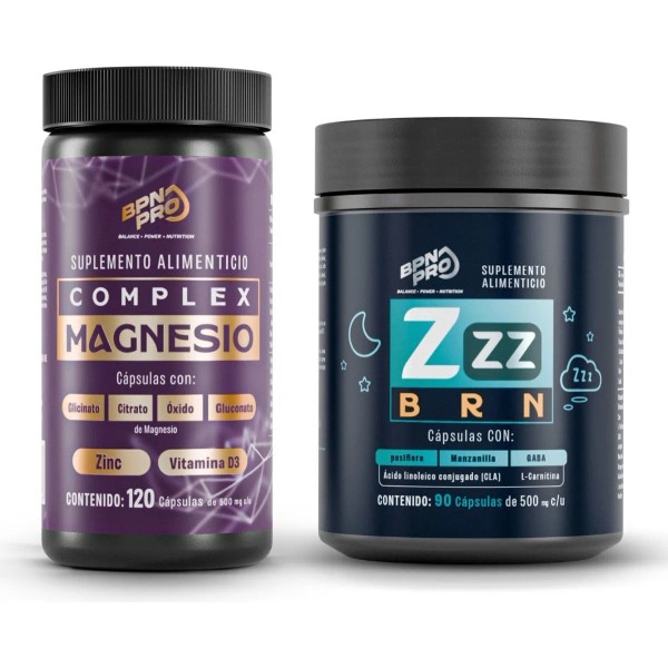 Suplemento Para Dormir ZZZ BRN + Magnesio Complex Pack Nocturno