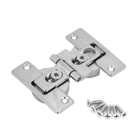 Hinges Foldable, Door Hinges with 6 Screws, Cabinet Hinge with 180° Opening Angle, Hinges for Cabinet Doors
