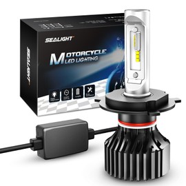 SEALIGHT M1H4/9003 Bulbs for Motorcycle, H4 Driving Light Super Brighter Powersport 9003 Motorcycle Bulbs, or Fog bulbs, Plug and Play, Pack of 1