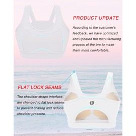 RUNNING GIRL High Impact Sports Bras for Women,Racerback Running Bra Yoga Workout Crop Tank Tops Longline Sports Bra Push up_RGWX2667_White_M_AU