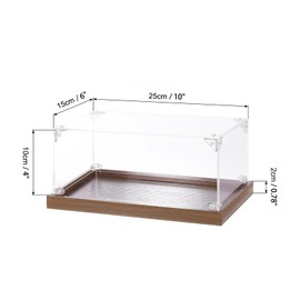 sourcing map Acrylic Display Case, 10"x6"x4" Clear Display Box Assemble Dustproof Storage Organizer Showcase for Collectibles Action Figures