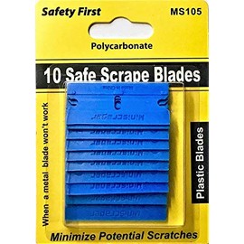 MINISCRAPER® 10 Plastic Double Edged Razor Blades Polycarbonate