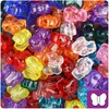 BeadTin Transparent Multi 13mm Butterfly Pony Beads (250pcs)