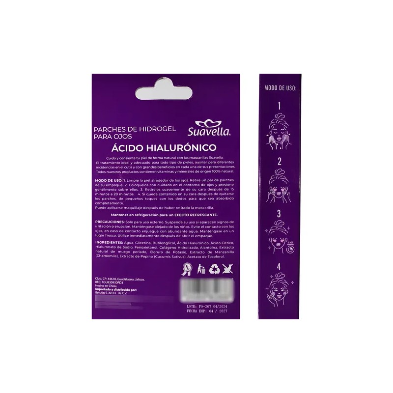 Parches De Hidrogel De Colageno Reduce Ojeras 3 Pzs