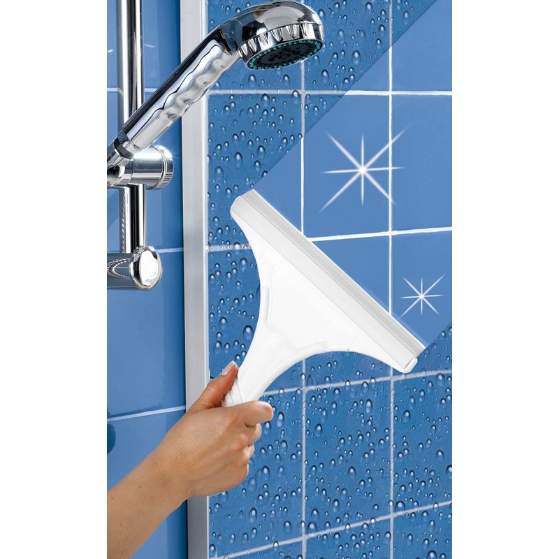 Wenko 3901010100 Bathroom squeegee, Plastic, White