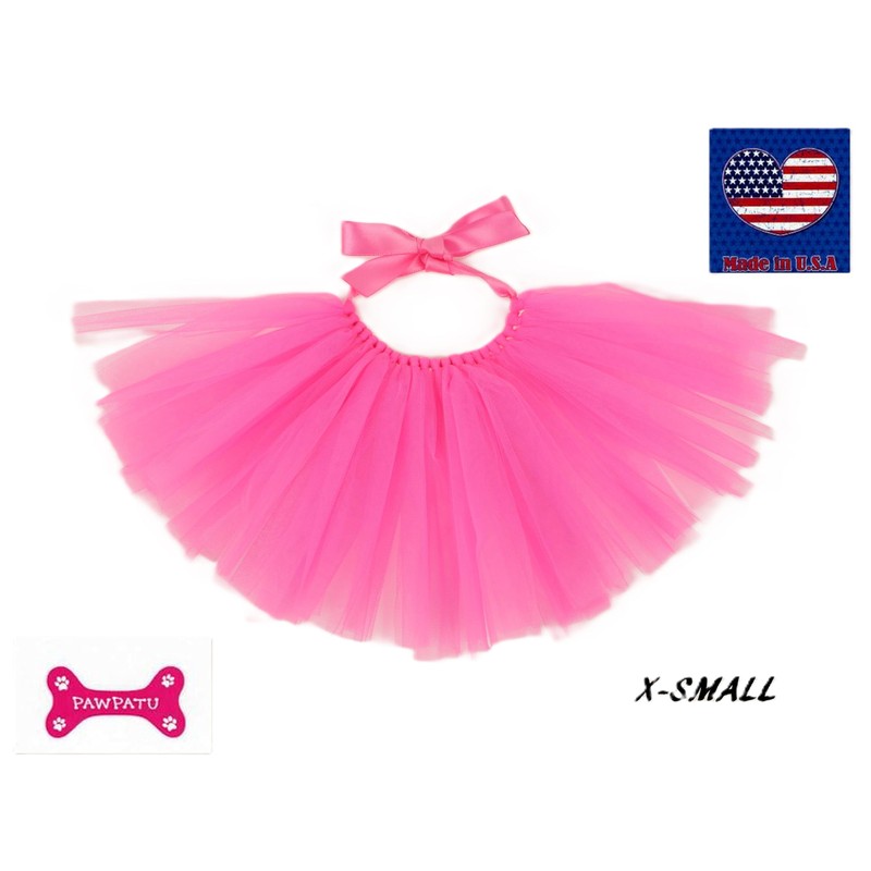 Handcrafted in USA Hotpink Tulle Tutu for Extra Small Dogs