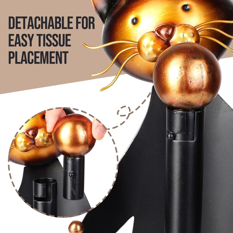 Cat Paper Towel Holder Countertop, Farmhouse Paper Towel Holder Stand