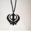 BEXCO Sikh Khanda Sahib Metal Car Hanging Rear View Mirror