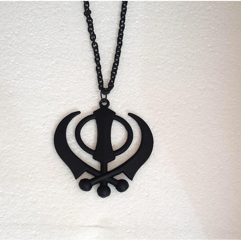 BEXCO Sikh Khanda Sahib Metal Car Hanging Rear View Mirror