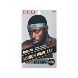 Red by Kiss Fashion Wave Cap, Ultra-Stretch Fit, Durable Elastic Band, All Day Hair Compression, Perfect Layering with Durag