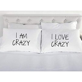 60 Second Makeover Limited I Am Crazy I Love Crazy Pillow Cases Pillowcase Couples Gift Bedding Present Funny
