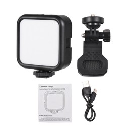 5W Pocket Led Light Video Lamp Bi Color Photography Light with 3 Cold Shoe Mounts 1/4in Screw Hole 62pcs Beads 3000K-5500K Color Temperature with Clip Adapter for Live Streaming Home Studio