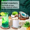 Coasters for Drinks Turtle Cork Base Coasters with Holder Sea