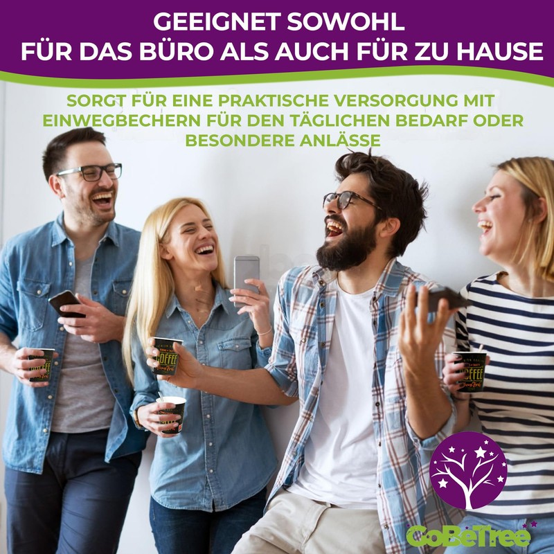 GoBeTree 100 Paper Cups 210 ml / 7 oz for