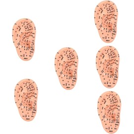 ピュアシーク 6個セット 耳鍼モデル 耳つぼモデル 医療器具 耳マッサージ 鍼モデル つぼモデル PVC 耳 リフレクソロジー イヤーポイント