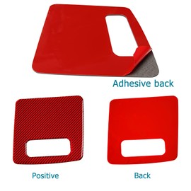 YAMUDA Compatible with Driver's Decorative Panel Soft Carbon Fiber Decorative Accessories for Hyundai Elantra 2021 2022 2023 2024(Red)