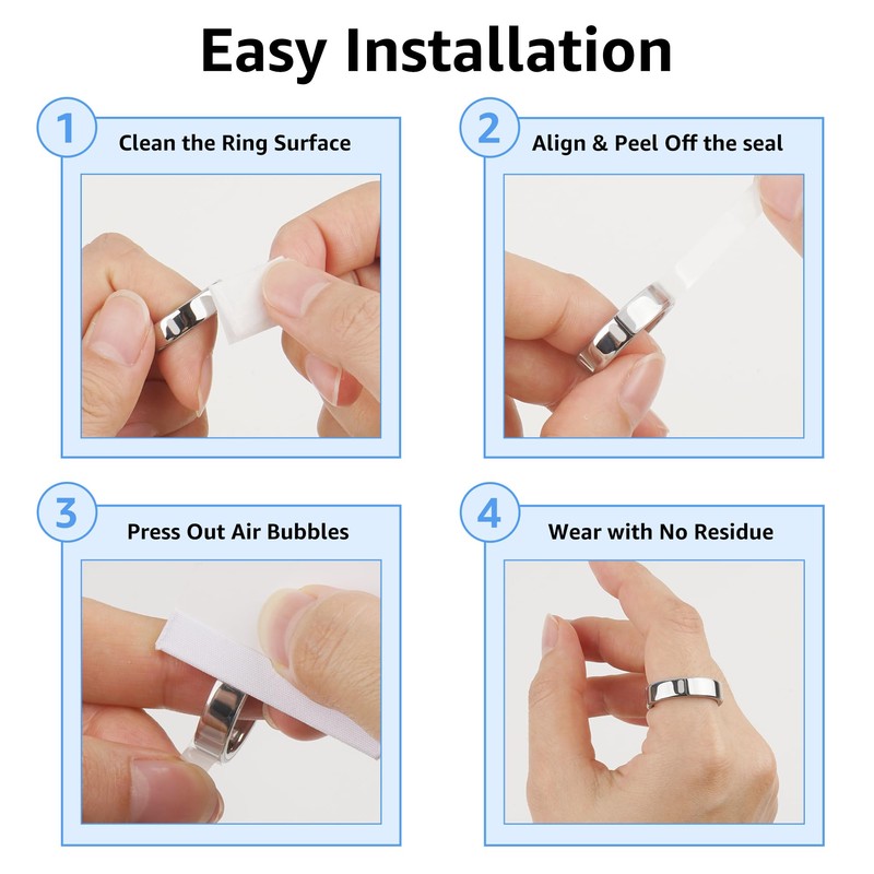 10 Pack Clear Films Compatible with Oura Ring 5, 0.14mm