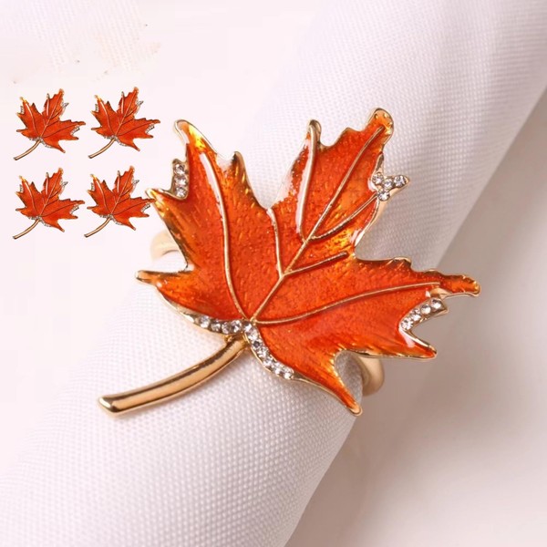 WOKHACH Decorative Napkin Rings Set of 6, Holders for Dinner