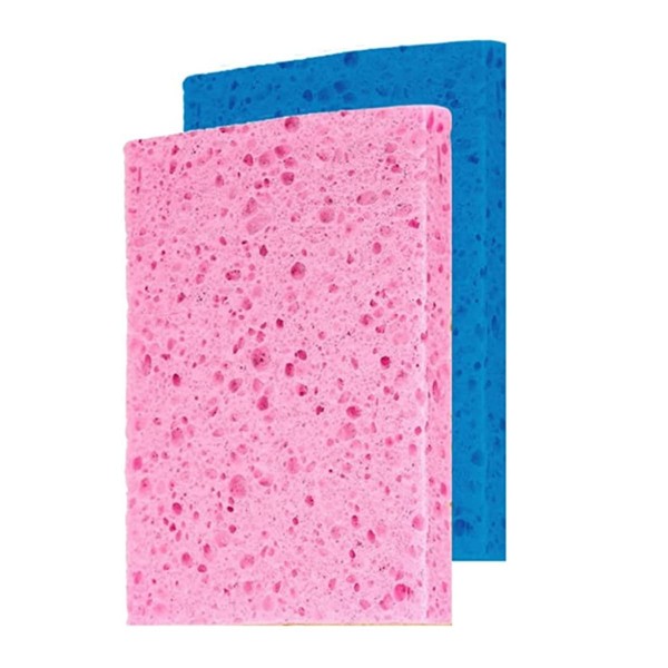 2 pack Cellulose Sponge Wipes, Highly Absorbent Reusable Cellulose Sponges