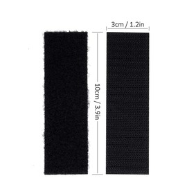 Thepbro Strong Velcro, Waterproof Velcro with Double Sided Tape, 1.2 x 3.9 inches (3 x 10 cm), Male and Female Set, For Home Use, Set of 18