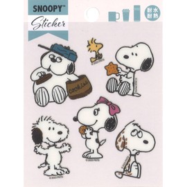 S&C Corporation Snoopy Heat and Water Resistant Sticker Brother PKS298