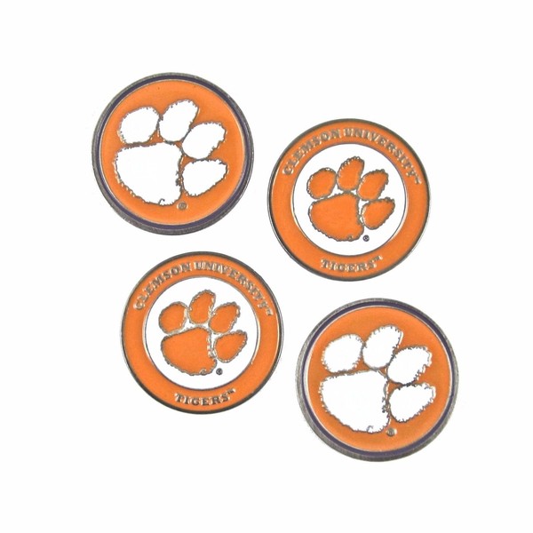 Clemson 2-sided Golf Ball markers (lot of 4)