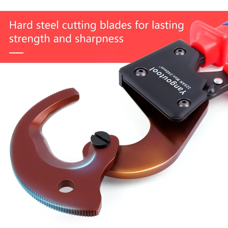 Yangoutool Ratchet Cable Cutter Heavy Duty for Copper and Aluminum