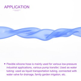 DMiotech Silicone Tubing Blue Plastic Tube, 6.4mm(1/4") ID x 9.5mm(3/8") OD 3ft(1m) Silicone Tube Flexible Hose