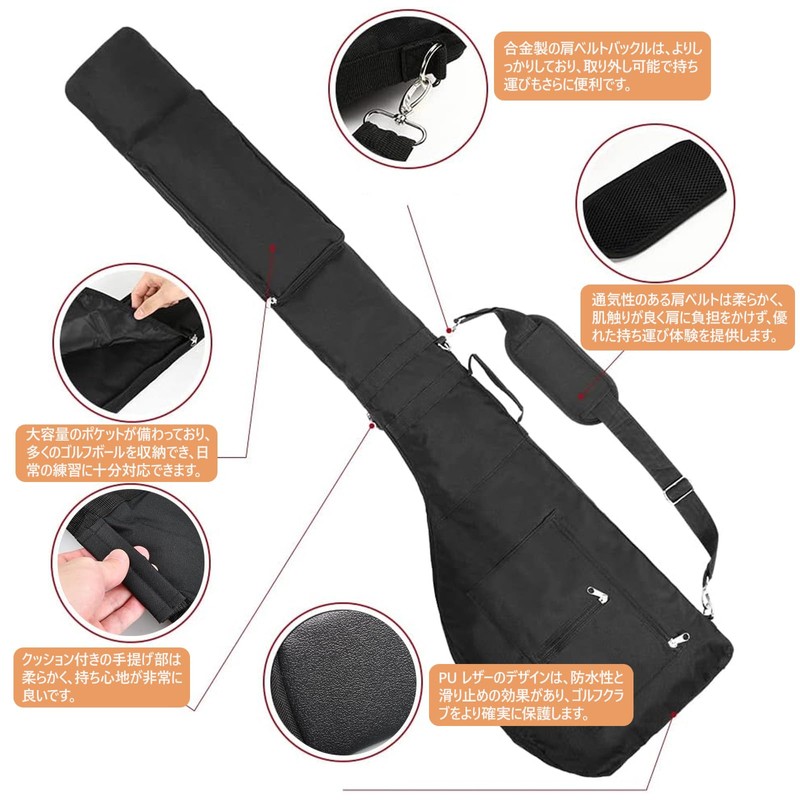 MUFUSHAN Golf Club Case, Large Capacity, Ultra Lightweight, Practice, Nylon,