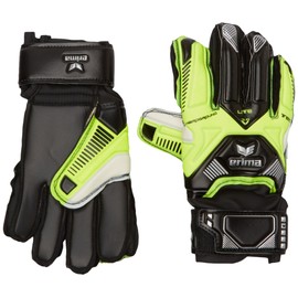 Erima Tec Lite Hardground Goalkeeper Gloves, Unisex, Torwarthandschuhe Tec-Lite Hardground, Neon Gelb/Schwarz