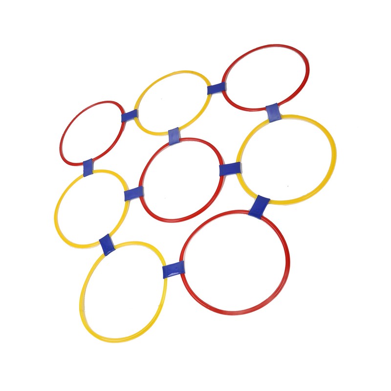 10PCS Kids Exercise Hoops Jumping Hopscotch Game Rings for Sensory
