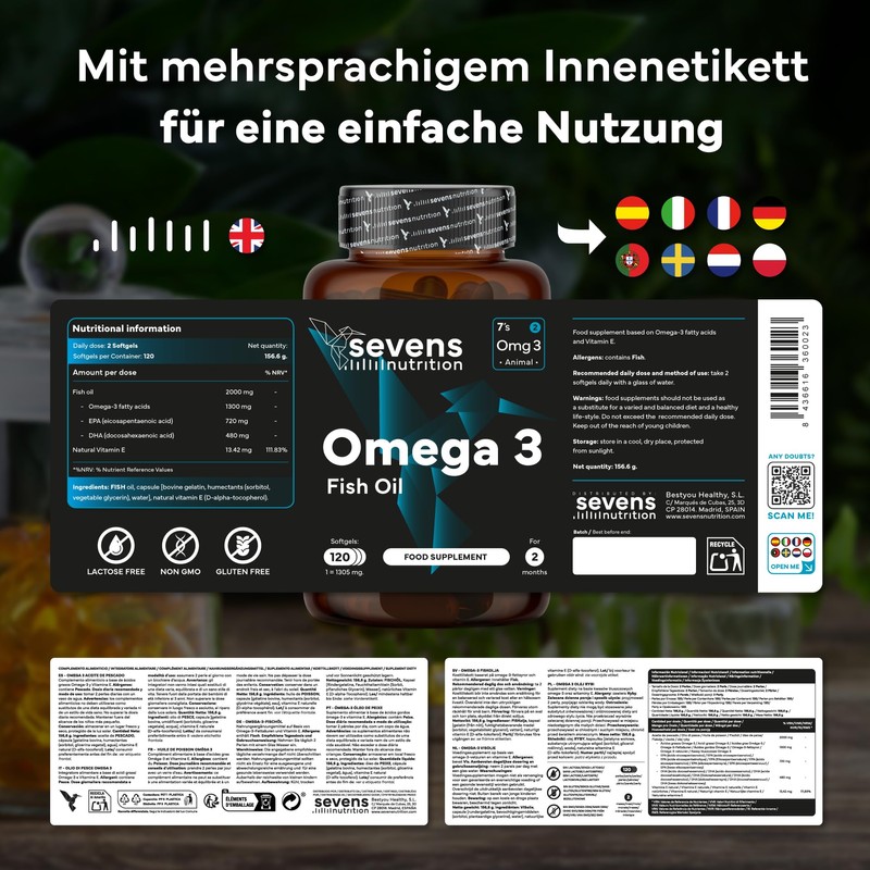 Omega 3 2000 mg Premium | Omegatex | Soft Gel