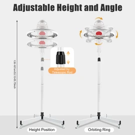 3 in 1 Orbital Infrared Stand Hair Dryer,950W Free-Stand Hair Dryer Color Processor Drying Perming Machine Orbiting Rotating Hair Perm Salon Styling