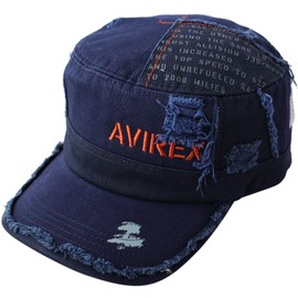 Avirex Distressed Remade Work Cap, Golf Baseball Cap, Cotton Cap, Hat, Cap, Men's, Black, All Season, Deep, Spring, Summer, Free size