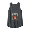 Campfire Enthusiast: Outdoor Adventure Tank Top, Women, Dark Heather Grey
