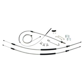 Inline Tube Compatible with 1968-72 GM A-Body, T350 or Manual Transmission, Complete Brake Cable Kit, OE Steel
