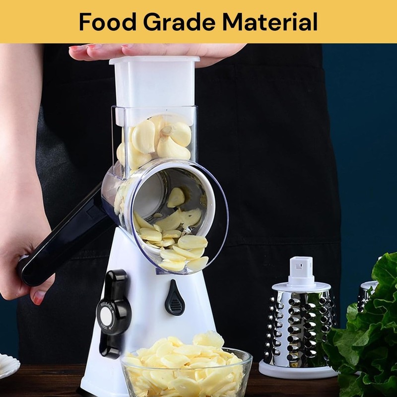 Spendeal Rotary Cheese Grater, 3 in 1 Cheese Shredder Grater