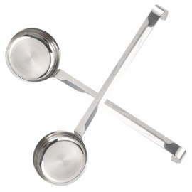 Cabilock 2pcs Stainless Steel Handle Sauce Spoon for Kitchen Use Gravy Ladle and Serving Spoon Ideal for Pasta Sauce Pizza and More