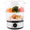 OVENTE 2-Tier Electric Food Steamer, 5 Quart Stainless Steel Stackable