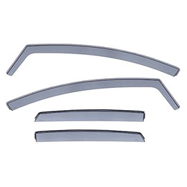 WellVisors In-Channel Side Window Visors Wind Deflectors 4Pcs Compatible With Ford Focus 2012-2018 Rain Guards