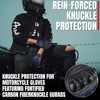 The AMA LOOK Leather Motorbike Gloves, Knuckle Protective Touchscreen Motorcycle