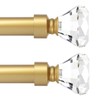 Knobelite 2 Pack 1-Inch Diameter Single Window Treatment Curtain Rod,