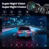 3 Channel Front Rear Inside 360° Car Camera 4K+1080P*2 WiFi