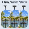 Floating Pond Fountain with RGB LED Lights, 400GPH, 3 Spray