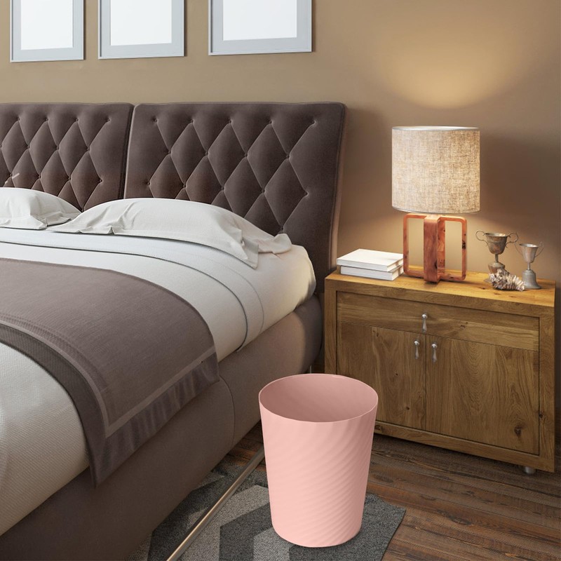 VKPLITE Small Plastic Trash Can - 2 Gallon - Pink